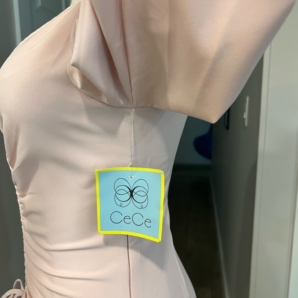 CECE blush fitted ruched in the middle blouse with oversized long sleeves - Picture 11 of 14